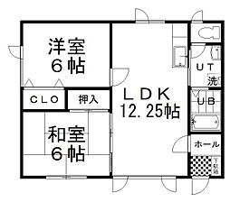 ハイツレインボー 2LDKの間取図画像