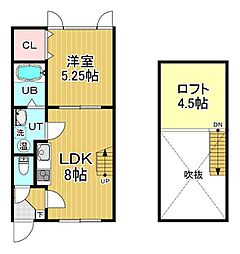 エステートインリュミエール 1LDKの間取図画像