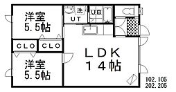 夢ハイツ 2階/205