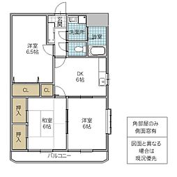 フローラルコート 3DKの間取図画像