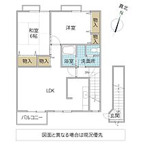 マーヴェラス・コート 201号室 ｜ 茨城県日立市桜川町（賃貸アパート2LDK・2階・65.07㎡） その2