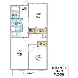 ホリゾーン・アウローラ 2LDKの間取図画像