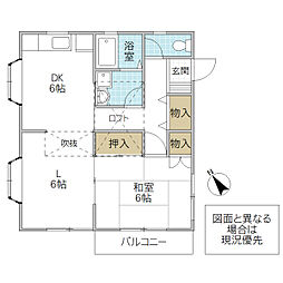 コーポシャングリア 1LDKの間取図画像