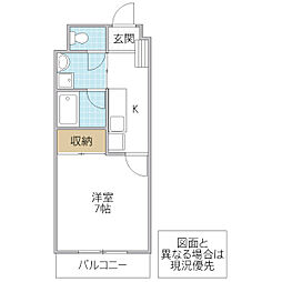 コーポ22 1Kの間取図画像