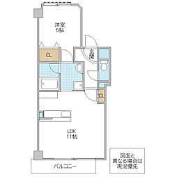シルエットマンションミニ 1LDKの間取図画像