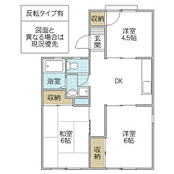 コーポ塙山 3DKの間取図画像