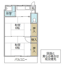 表原ビル 302号室 ｜ 茨城県日立市諏訪町（賃貸マンション2K・3階・28.82㎡） その2