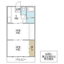 鈴木アパート 204号室 ｜ 茨城県日立市大沼町（賃貸アパート2K・2階・33.82㎡） その2