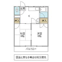 鈴木ハイツ 203号室 ｜ 茨城県日立市金沢町（賃貸アパート2K・2階・34.70㎡） その2