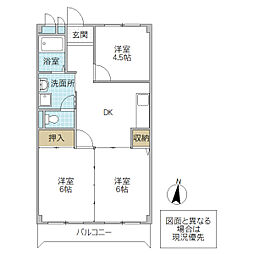 ハイツSTIA棟 3DKの間取図画像