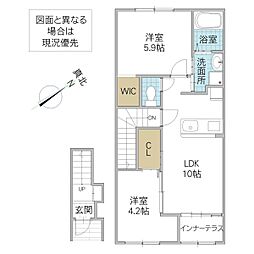 グランメゾンNAKA 2LDKの間取図画像