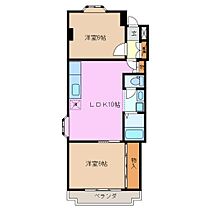 第二杉の木ハイツ 203 ｜ 三重県三重郡川越町大字豊田（賃貸マンション2LDK・2階・55.89㎡） その2