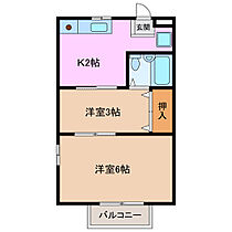 クリスタル 1-F ｜ 三重県三重郡川越町大字豊田（賃貸アパート2K・1階・26.50㎡） その2