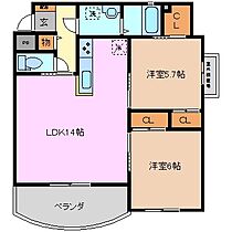 ラウレア 201 ｜ 三重県四日市市松寺３丁目（賃貸マンション2LDK・2階・58.81㎡） その2