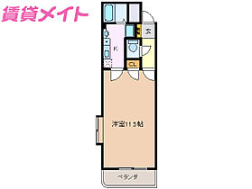 クリスタルハイツ  ｜ 三重県四日市市西富田2丁目（賃貸マンション1K・2階・33.00㎡） その2