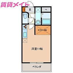 パストラルアベニュー ワンルームの間取図画像