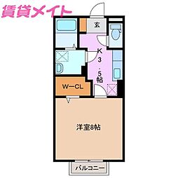 エトワール 1Kの間取図画像