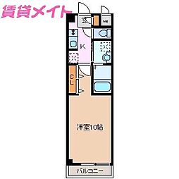 グレイスフル 1Kの間取図画像
