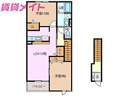 アルバ 2LDKの間取図画像