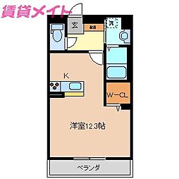Premias平町3 ワンルームの間取図画像