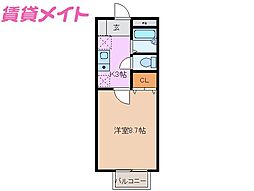 Fobos2 1Kの間取図画像