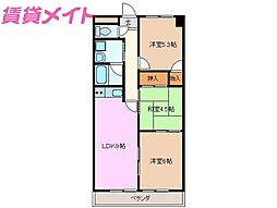 ドエルウィステリア 3LDKの間取図画像