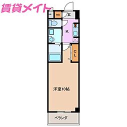 グレイスフル 1Kの間取図画像