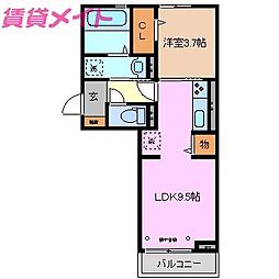Felice 1LDKの間取図画像