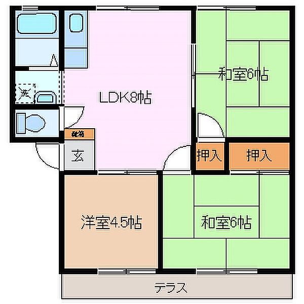 三重県桑名市大字和泉(賃貸アパート3LDK・1階・50.00㎡)の写真 その2