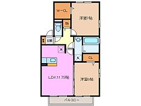 三重県桑名市長島町出口（賃貸アパート2LDK・2階・59.58㎡） その2