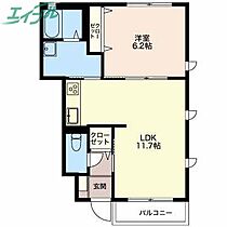 ModernoB  ｜ 三重県桑名市大字蓮花寺（賃貸アパート1LDK・1階・43.01㎡） その2