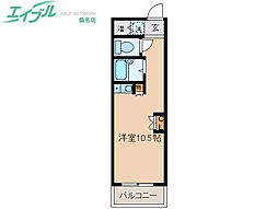 MKタウン江場B ワンルームの間取図画像