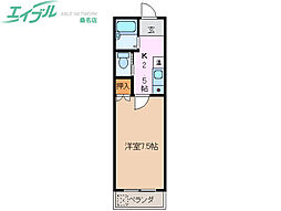 プチメゾン野田 1Kの間取図画像