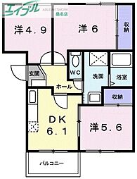スターブルWAKO 3DKの間取図画像