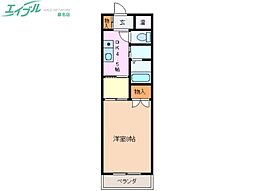 スパシオ星見ケ丘 1DKの間取図画像