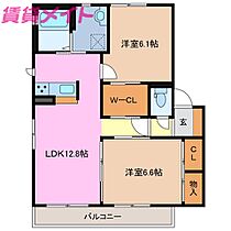 インビクタスA棟  ｜ 三重県員弁郡東員町大字六把野新田（賃貸アパート2LDK・2階・61.60㎡） その2