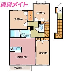 雪月花E棟 2階/-