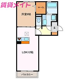 間取図画像 1LDK