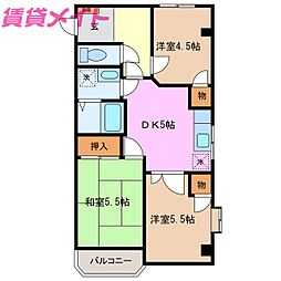 グランディルジン 3DKの間取図画像