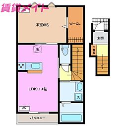 間取図画像 1LDK