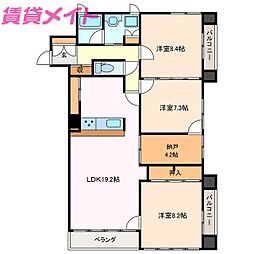 キャッスルハイツ桑名 4階/-