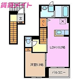 ユングランス1 1LDKの間取図画像