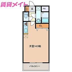 大安ヒルズ ワンルームの間取図画像