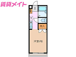アメニティ21 1Kの間取図画像