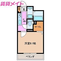bijoux 1Kの間取図画像