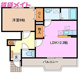 スターブル・Y 1LDKの間取図画像