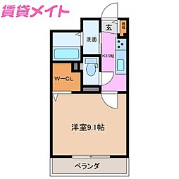 bijoux 1Kの間取図画像