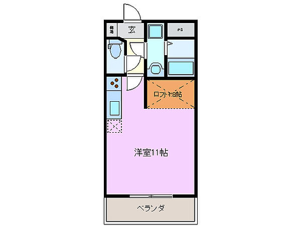 パストラルアベニュー 205｜三重県四日市市平津町(賃貸マンション1R・2階・30.80㎡)の写真 その2