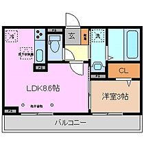 Ｆｅｌｉｃｅ 106 ｜ 三重県四日市市羽津町（賃貸アパート1LDK・1階・33.42㎡） その2