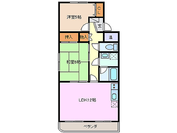 カーサブルーノ 3B｜三重県桑名市柳原(賃貸マンション2LDK・3階・57.06㎡)の写真 その2